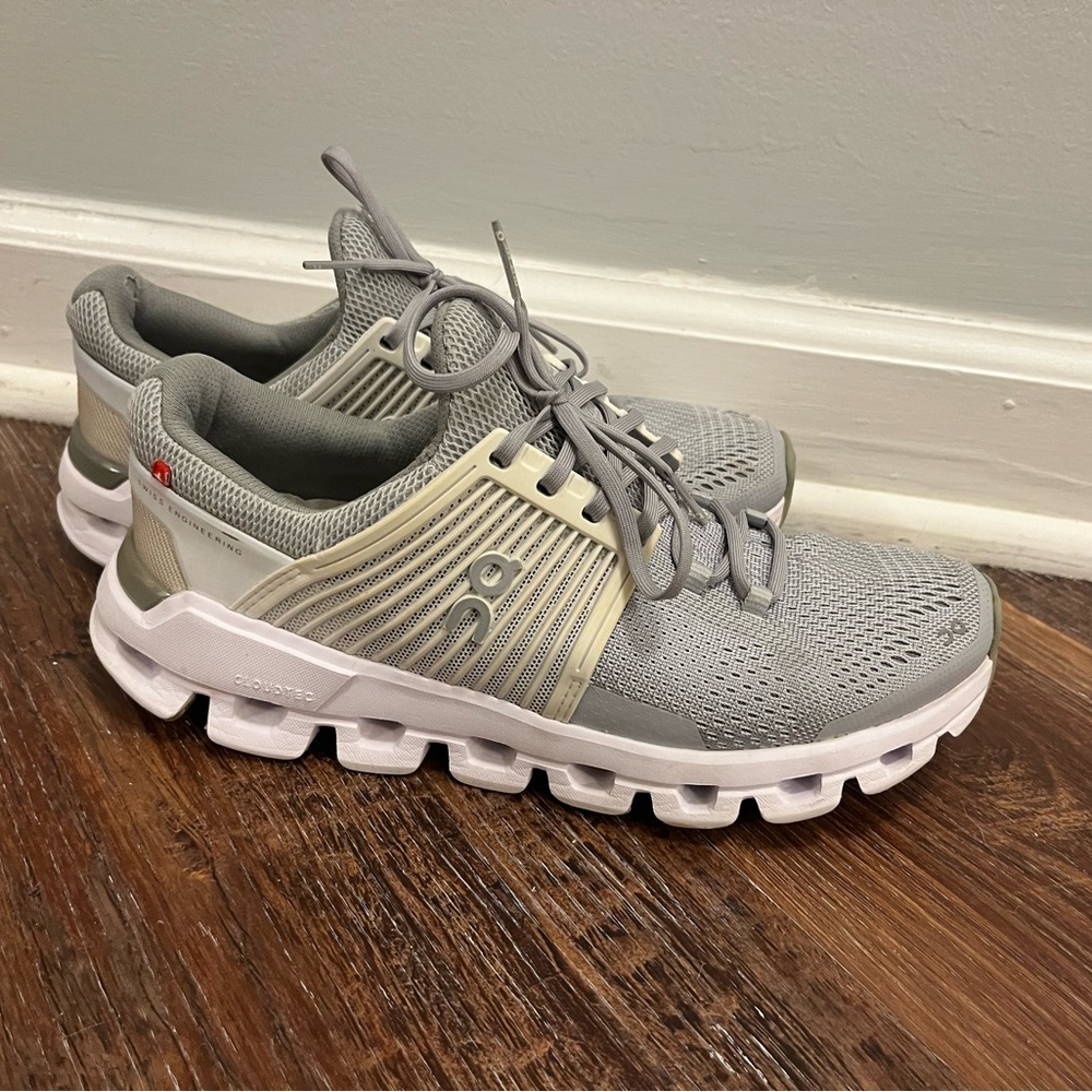ON CloudSwift Glacier Grey Women's Running Shoes Size 7